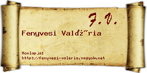 Fenyvesi Valéria névjegykártya