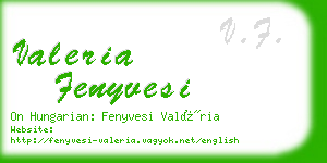 valeria fenyvesi business card